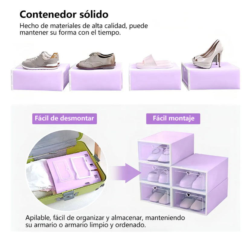 Cajitas Apilables para Zapatillas | Mantén el Orden con Estilo
