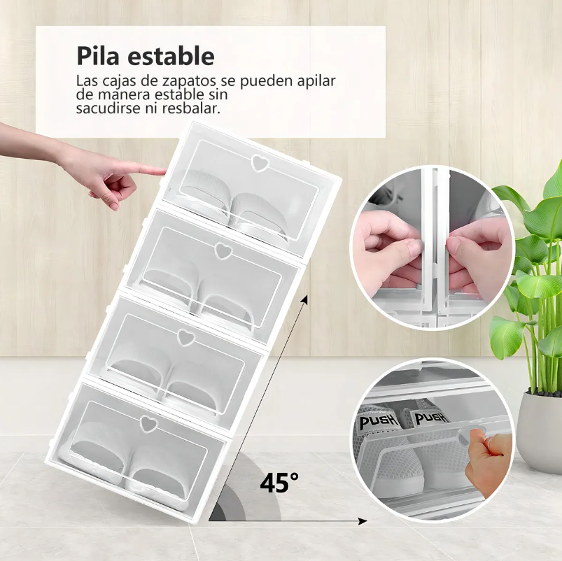 Cajitas Apilables para Zapatillas | Mantén el Orden con Estilo