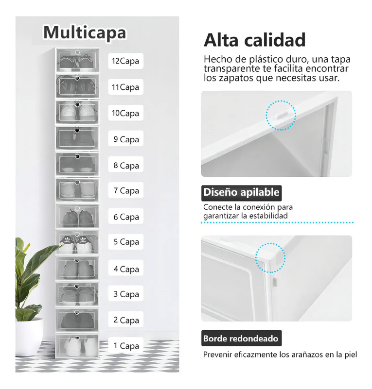 Cajitas Apilables para Zapatillas | Mantén el Orden con Estilo