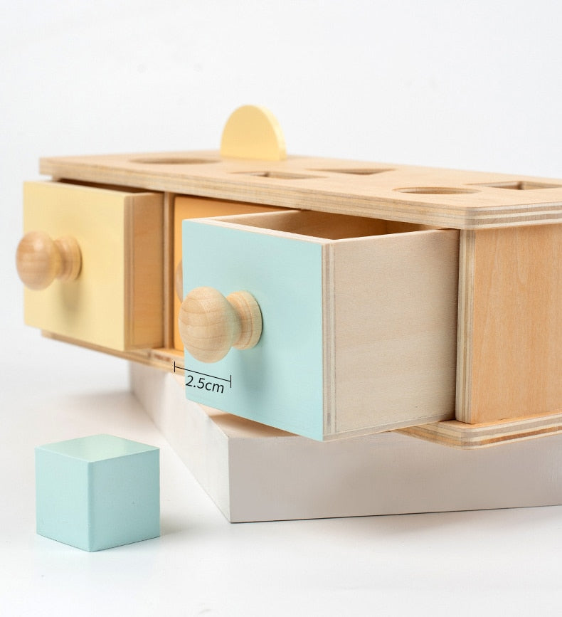 Caja Montessori de Colores Macaroon para Juegos Sensoriales y Aprendizaje