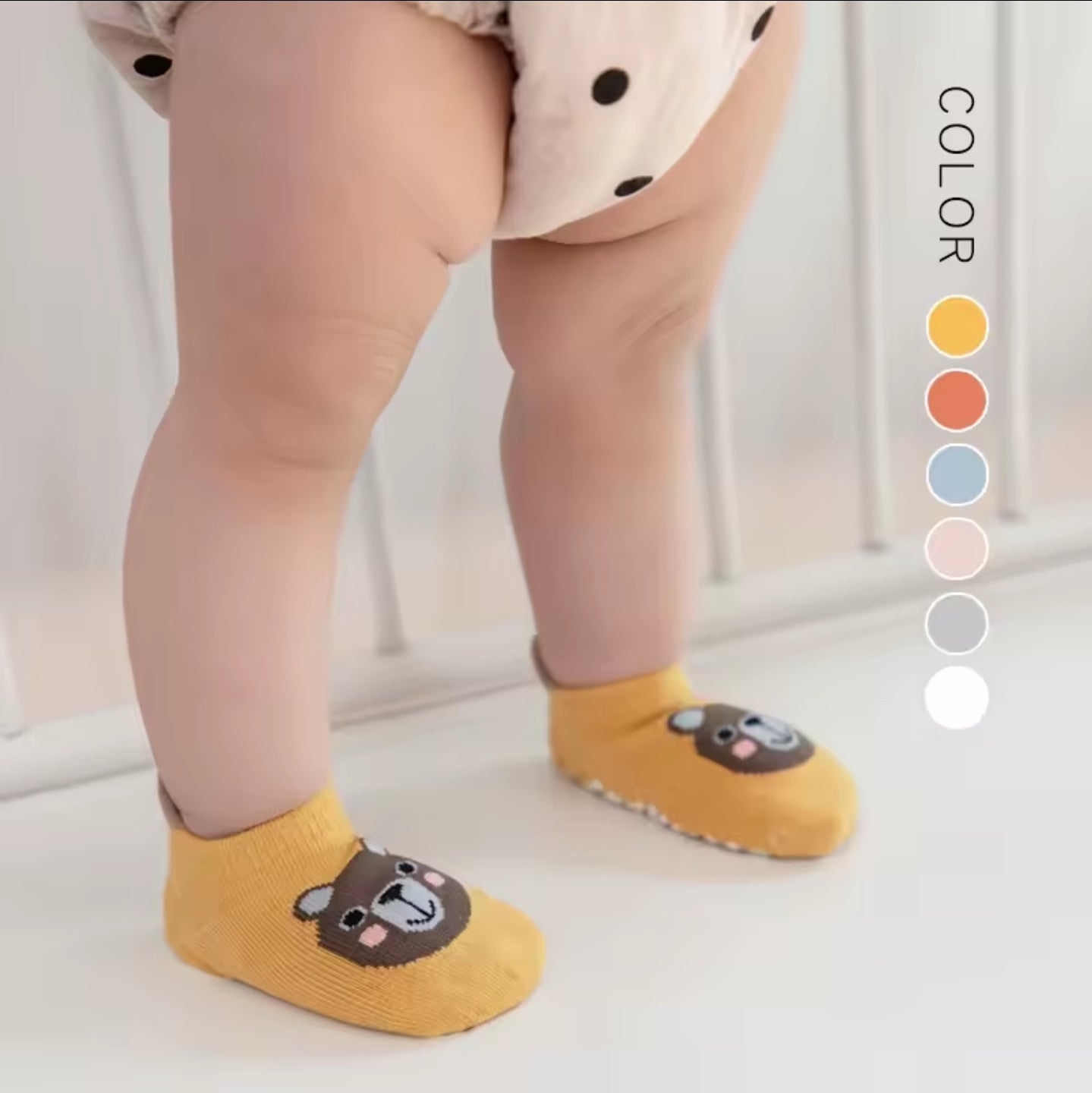 Calcetines Antideslizantes con Diseños de Animalitos (6M a 5A)