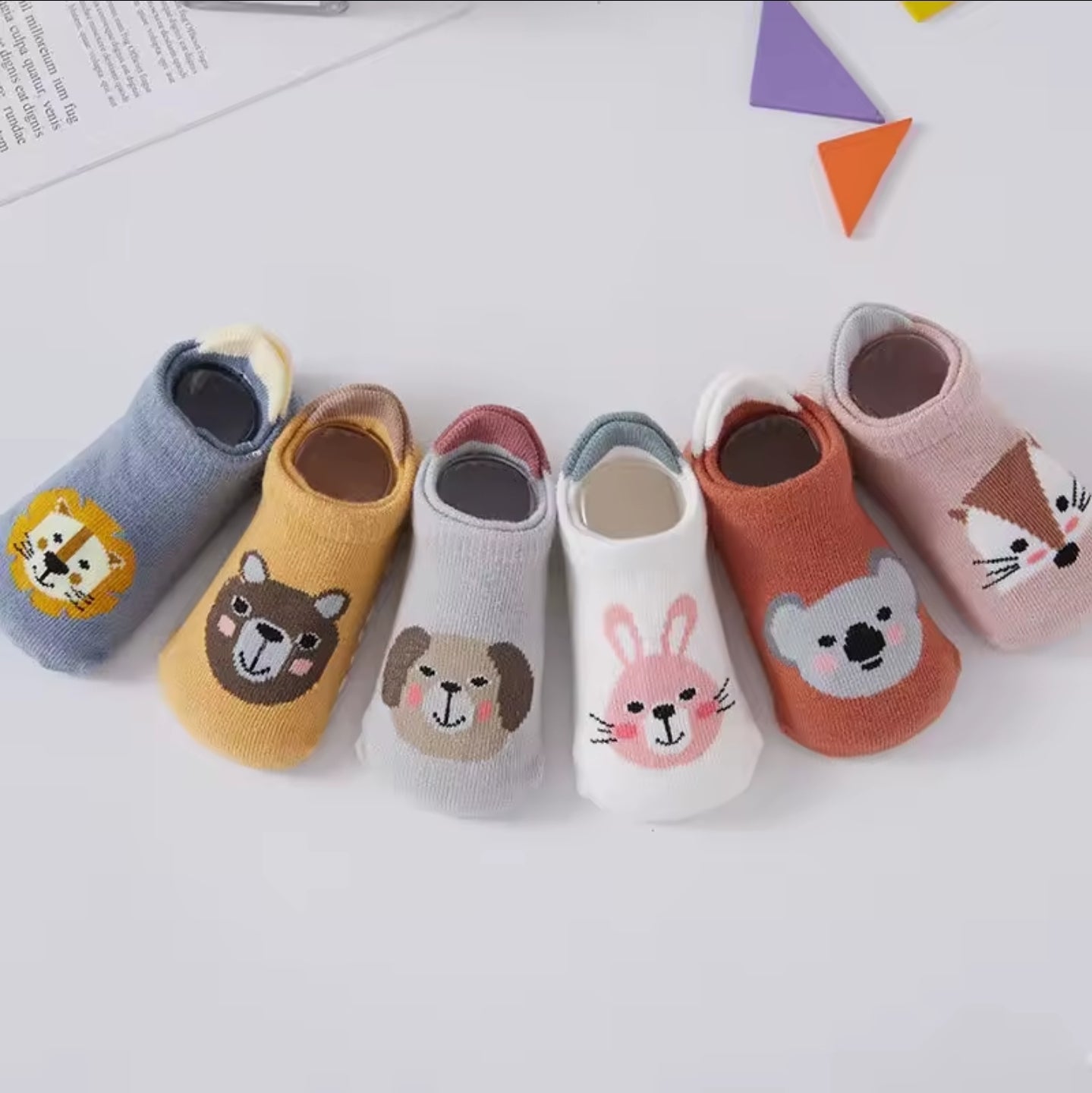Calcetines Antideslizantes con Diseños de Animalitos (6M a 5A)