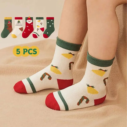 1 Unidad -  Calcetines Navideños para Bebé y Niños