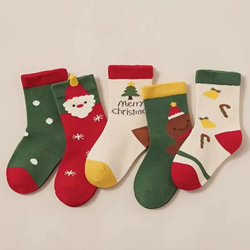 1 Unidad -  Calcetines Navideños para Bebé y Niños