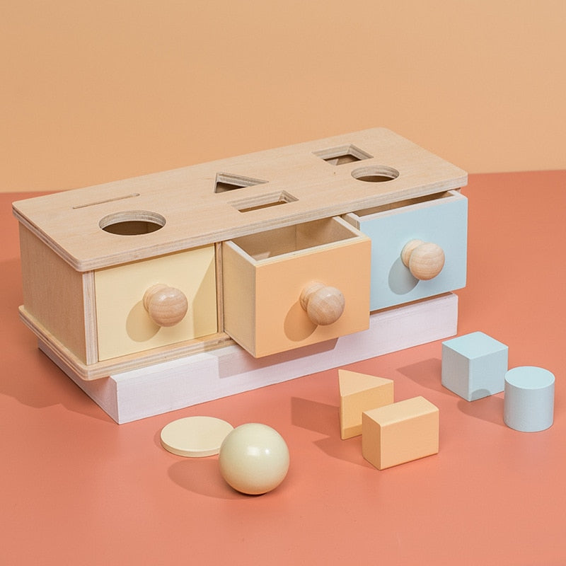 Caja Montessori de Colores Macaroon para Juegos Sensoriales y Aprendizaje