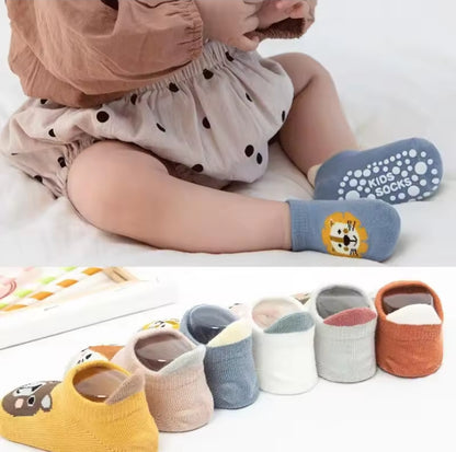 Calcetines Antideslizantes con Diseños de Animalitos (6M a 5A)