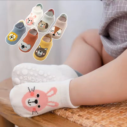 Calcetines Antideslizantes con Diseños de Animalitos (6M a 5A)